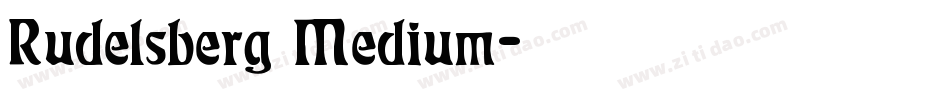 Rudelsberg Medium字体转换
